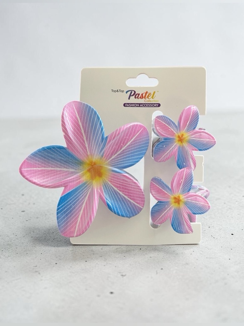 HIBISCUS 3 PIECE CLAW HAIR CLIP SET